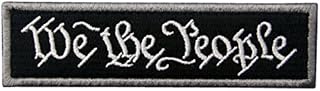 We The People Tactical Embroidered Morale Applique Fastener Hook&Loop Patch - White & Black
