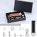 2 Sets Leather Key Organizer Compact Folding Pocket Key Holder up to 16 for Mens Father's Day Gift(Black, Brown)