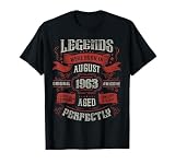 Legends were born in August 1963 Birthday T-Shirt