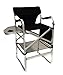 World Outdoor Products PROFESSIONAL Tall Lightweight Folding Directors Chair with Side Table, Footrest, Cup Holder, Carry Handles, Side Storage Bag, AND LOWER LEVEL STORAGE NET