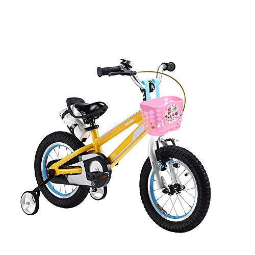 Mini-Factory Kid's Bike Basket, Pink Butterfly + Flowers Bicycle Front Handlebar Basket For Kid Girls (Butterfly) #TOP4