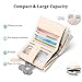 GAEKEAO Small Wallet for Women Slim Bifold Leather RFID Blocking Credit Card Holder Wallets Zipper Pocket Coin Purse with ID Window