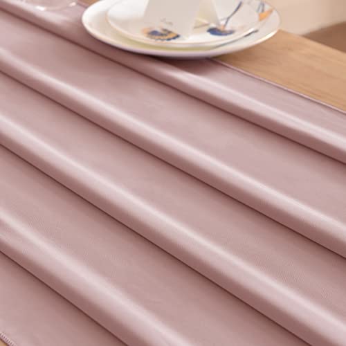Socomi 14Ft Dusty Rose Chiffon Table Runner 29X170 Inches Sheer Wedding Runner Romantic Rustic Table Runner For Christmas Baby Shower #TOP6