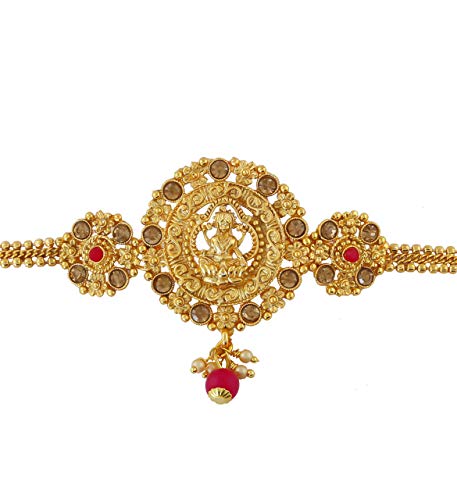 Golden Finish Studded Stone Traditional Bajuband Armlets for Women/Girls By Indian Collectible