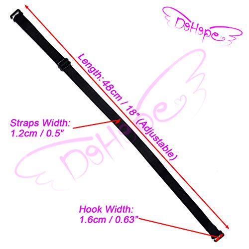 DoHope Shoulder Bra Straps Replacement 12mm 15mm 18mm Width Elastic Adjustable Removable Multi Color4