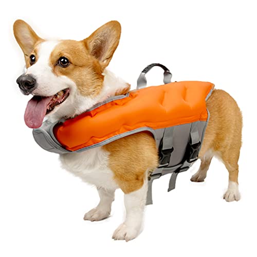 Eco-Clean Dog Life Jacket, Dog Life Vest For Swimming, Pet Safety Vest For Dogs, Dog Flotation Vest With Rescue Handle For Boating (S) #TOP23