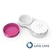 Axim USA Contact Lens Cases 12 Pack. One Year Bulk Supply. Protect Your Eyes by Changing Your Lens Case Monthly (Pink 01)