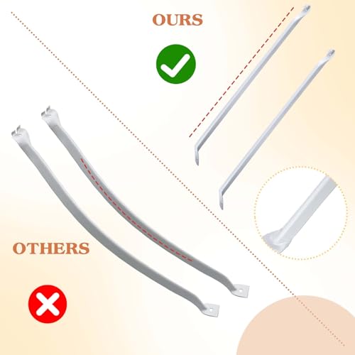 2pcs 12Inch Wire Shelf Brackets Set, Metal White Closet Support Bracket with End Brackets & Clips Hidden Wall Closet Shelving Accessories for Support Wire Closet Shelves Racks (Shelf not Include)