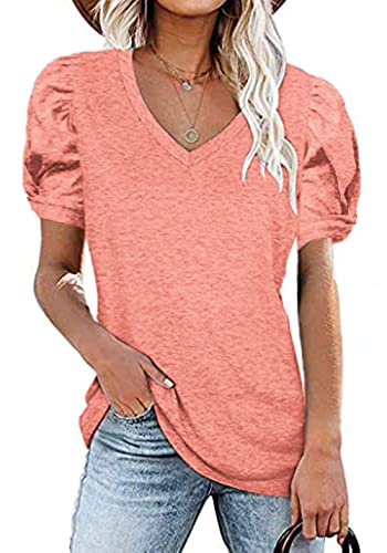 T-shirt d'été femme rose taille M : haut manches courtes Cicy Bell