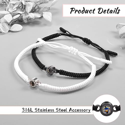 Image of Bracelets for Couple Best Friends Mother Daughter Friendship Matching Bracelet for Him Her Bff Mom Daughter Birthday Christmas Women