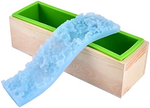 Nicole Loaf Silicone Soap Mold Set Rectangular Toast Mould with Flower Mat for Handmade Decoration Soap