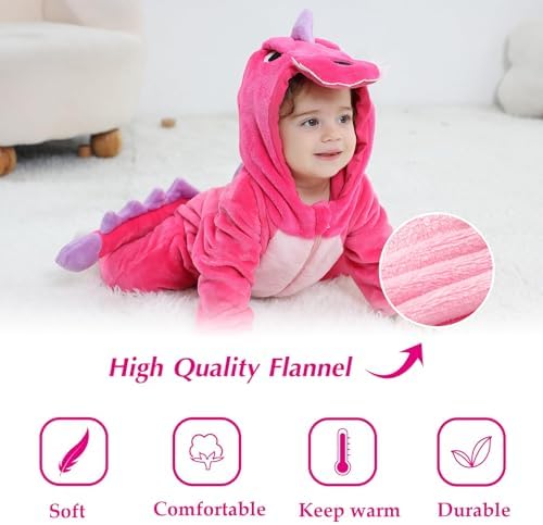TONWHAR Baby Boy's Girl's Animal Bodysuit Toddler's Romper Jumpsuit Halloween Costume Partywear — view 4