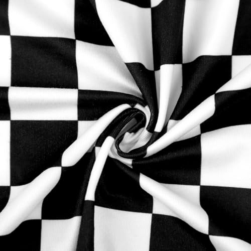 Image of TANOFAR 4-Pack Newborn Swaddle Blanket for Baby Girls & Boys, Ultra Soft Receiving Blankets with Matching Headband and Beanie Set Baby Nursery Swaddle Wrap, Black Checkerboard