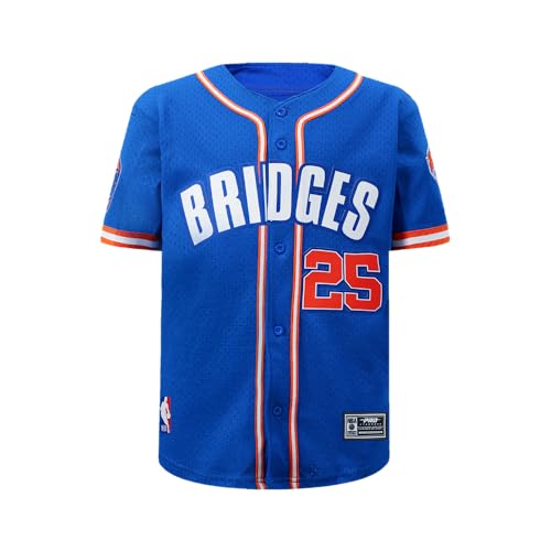 Pro Standard Big Boys NBA New York Knicks Mikal Bridges #25 Button Down Mesh Top Royal Blue/Orange M by Pro Standard - Used condition - US$47.10