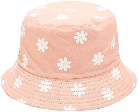 Umeepar Unisex Reversible Packable Bucket Hat Sun hat for Men Women (Small Flowers Pink)