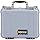 Pelican Protector 1400 Case by ColorCase - Silver - Medium Size Waterproof Case (Case Only) - Blue Handles & Latches