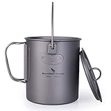 titan topf 1 l 750ml große Kapazität, kann als kleiner Topf und großer Wasserbecher arbeiten, erfüllt die meisten Anforderungen.
