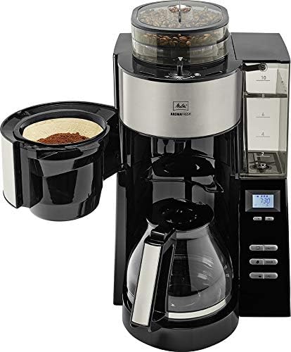 Melitta Filter Coffee Machine with Glass Jug, AROMAFRESH GRIND & BREW 1021 -02,Black New