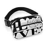 Cmagnifico Riñonera ajustable I Love Volleyball para correr, caminar, senderismo