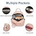 Girls Fashion Mini Backpack Purse Small Cute Plaid Leather Women Backpacks Little Bag (Pink)