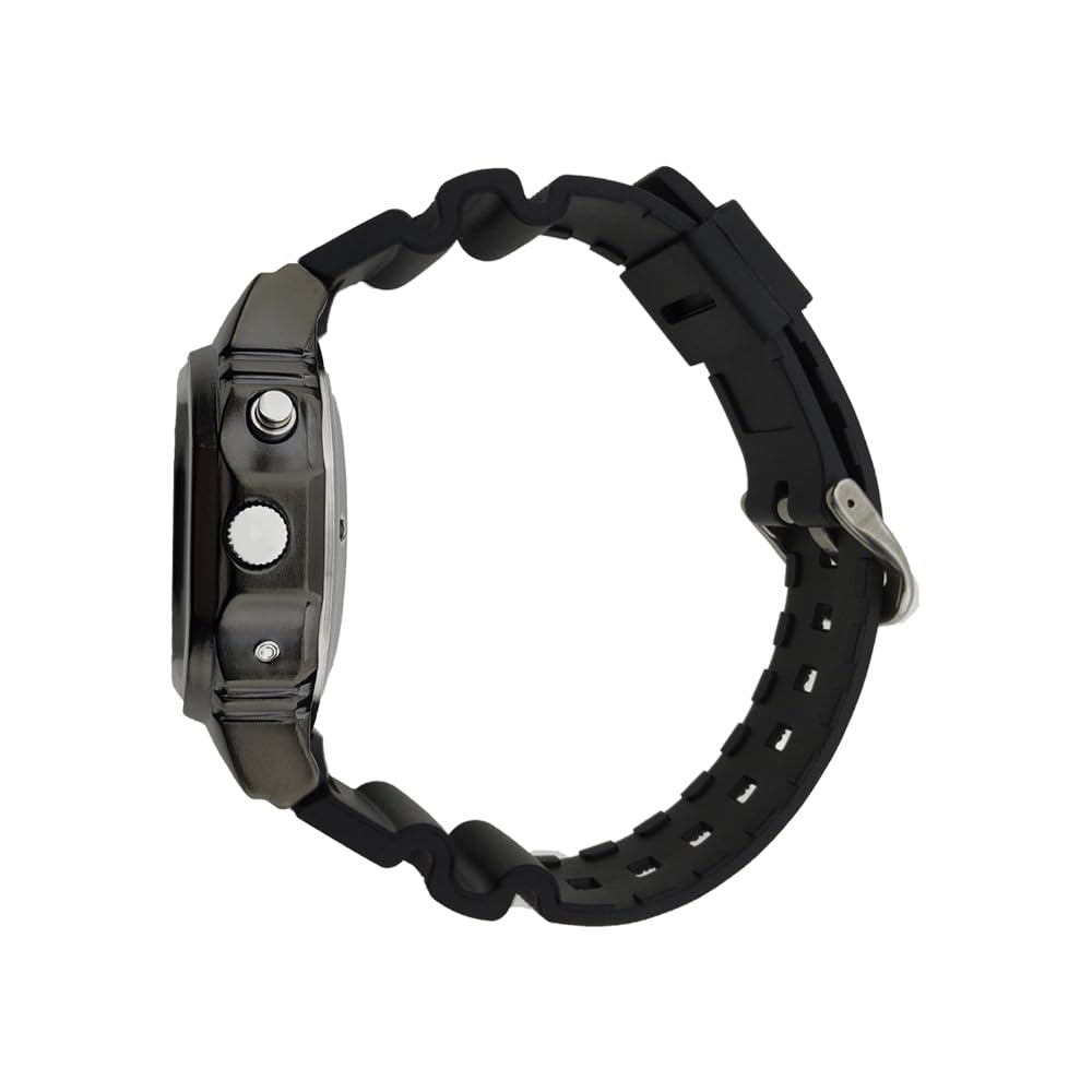 Orologio parlante vocale inglese per non vedenti, ipovedenti o anziani, cassa nera, cinturino nero