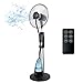 Krimex Ventilatore con Acqua Nebulizzatore Silenzioso 70 Watt con Telecomando 2...
