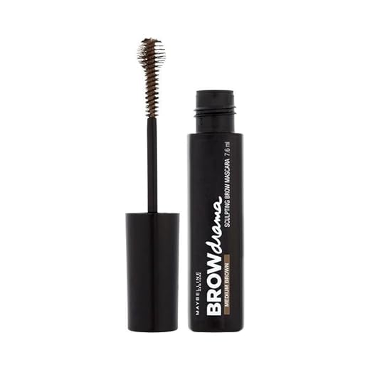 Maybelline New York Brow Drama Máscara de Cejas, Tono: Medium Brown - 7.6 ml