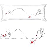 BOLDLOFT Catch My Heart Body Pillow Cover- Long Distance Relationship Gifts, Long Distance Couples...