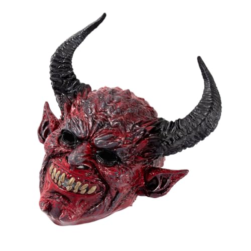 Masque de diable cornu rouge en mousse pour costume cosplay effrayant adulte