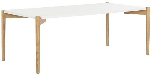 Home Collection Rue Coffee Table, White/Natural
