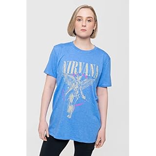 Nirvana in Utero Homme T-Shirt Manches Courtes Bleu chiné Regular/Coupe Standard - Les Beatles, Paul McCartney, John Lennon, RIngo Starr, George Harrison Nirvana in Utero Homme T-Shirt Manches Courtes Bleu chiné Regular/Coupe Standard – Image 5