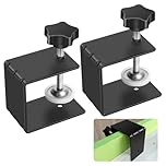 Wenrecu 2Pcs Heavy Duty C-Clamp Base Stand - Stainless Steel Tiger Clamp, Drawer Front Metal Desk Mounting for Woodworking Fixed Repair Home Improvement (2)