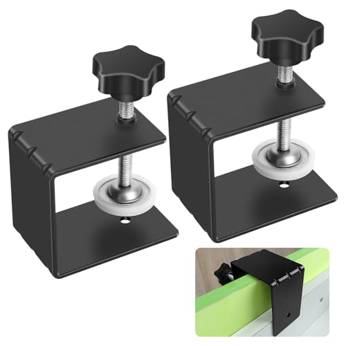 Wenrecu 2Pcs Heavy Duty C-Clamp Base Stand - Stainless Steel Tiger Clamp, Drawer Front Metal Desk Mounting for Woodworking Fixed Repair Home Improvement (2)