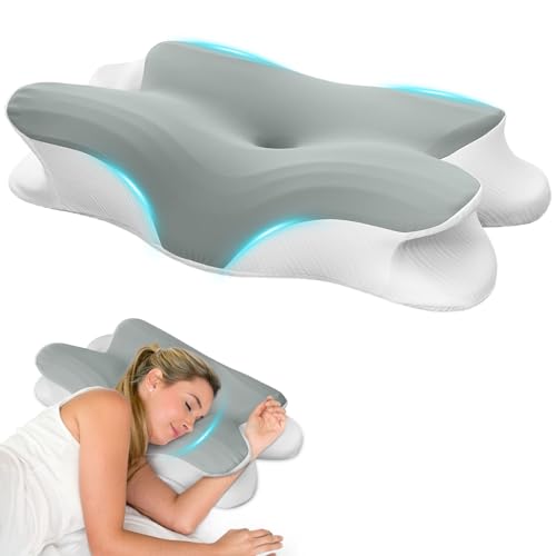 Opiniones de Memory foam almohada al mejor precio. 48 GALASALA Almohadas Memory Foam, Almohada Ortopedica Cervical para Dormir el Diseño Ortopédico Ergonómico Alivia el Dolor de Cuello, Adecuada para Dormir de Lado, Espalda o Panza...