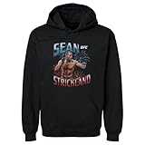 500 LEVEL Sean Strickland UFC Men's Hoodie Sweatshirt - Sean Strickland Fireworks WHT (Black, Large)