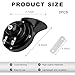 MTRPS 2PCS Super Loud Car Horns, 12V Waterproof Car Electric Snail Air Horns Replacement, Universal Automotive High Low Tone Snail Horn for Car, Motorcycle, Truck, Bike, Boat (Black)