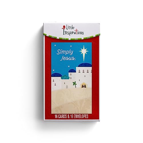Tarjetas de Navidad con sobres DaySpring Little Inspirations, felicitaciones cristianas NIV