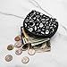 Coin Purse Pouch Fashion Small Zipper Cash Change Wallet Compatible with Goth Raven Crow Skull Moon Star Gothic Witch Magic Spirit Board Cosmetic Bag Cell Phone Case for Cash Key Bank Card