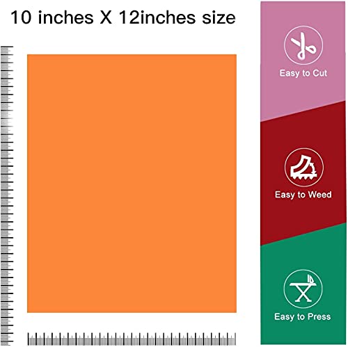42 Sheets Heat Transfer Vinyl Bundle Pu 12"×10" Iron On Vinyl For T-Shirts Or Valentine's Diy Crafts Design, 32 Vibrant Assorted Colors Htv Vinyl For Cricut/Silhouette Cameo Or Heat Press #TOP3