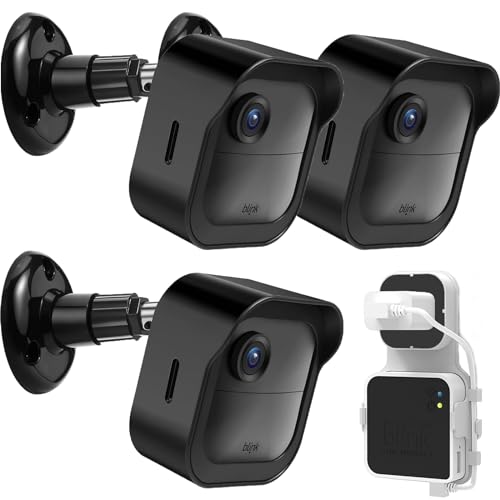 Image of All-New Blink Outdoor 4 (4th Gen) Mount, Weatherproof Protective Housing and 360 Adjustable Mount with Blink Sync Module 2 Outlet Mount for Blink Security System, Blink Outdoor Camera Mounts (3 Pack)