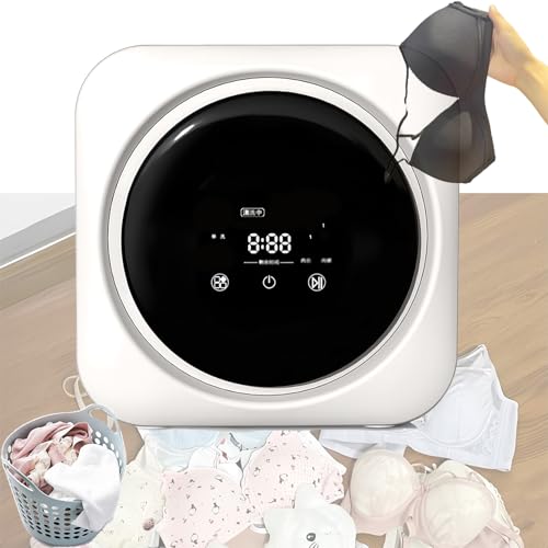 Mini Lavadora Portátil de 220V/110V, Secadora de Ropa Compacta de 170W, Secadora Eléctrica de Carga Frontal de 3,5L con Panel de Control LCD para Apartamentos, Casas Rodantes, Dormitorios,Desktop