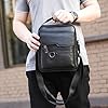 Uitseld Mens Messenger Bags For Work, PU Leather Adjustable Straps Sling Daypack, Lightweight Retro Portable Chest Pack Adjustable Strap For Travel Passport #5