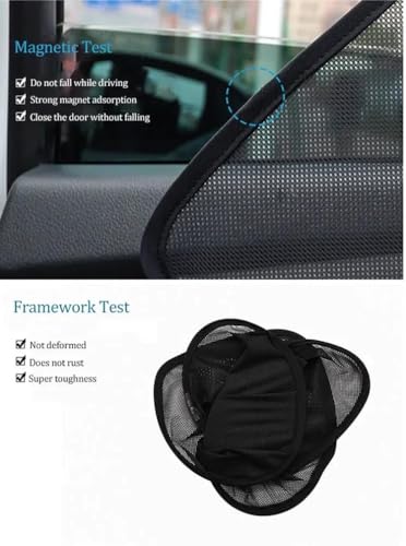 Parasol de malla magnético para evitar el calor en el coche 7