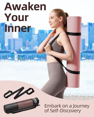 Image of YOTTOY Yoga Mat, 72 inchx 32 inchx1 /3 inch Extra Wide Non-Slip Exercise Fitness Yoga Mats,Eco-Friendly TPE Exercise Mats for Women Men Home Workout with Strap Bag