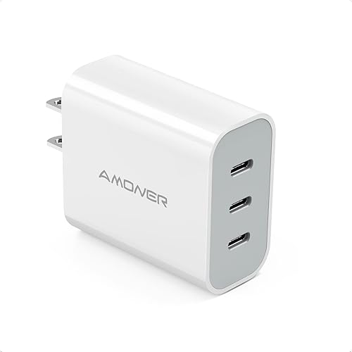 Cargador USB C, cargador de pared de 35 W, cargador de pared tipo C de 3 puertos con adaptador de entrega de energía PD 3.0 para iPhone 14131212