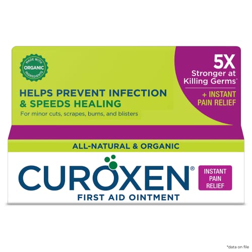 CUROXEN First Aid Ointment - Pain Relief With Arnica, Topical for Cuts, Scrapes, and Burns, All-Natural & Organic Ingredients, First Aid Supplies, 0.5 oz Vertical