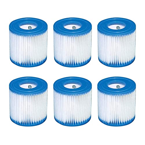 Mauedest 6 cartuchos de filtro de piscina tipo H de substituição para filtro de piscina limpador de bomba