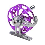 PciDinFo 3kg Lightweight Ice Fishing Reel, All Metal 65mm Spool, Fishing Accessory for Freshwater and Saltwater Anglers, Purple