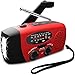 Produktbild Tragbare Solar Radio, Notfall Radio mit Kurbel, Dynamo Wetter AM/FM/NOAA Radio,2000mAh Wiederaufladbare Powerbank,USB-Handy-Lader,LED Taschenlampe,Für Wandern, Camping, Ourdoor, Notfal