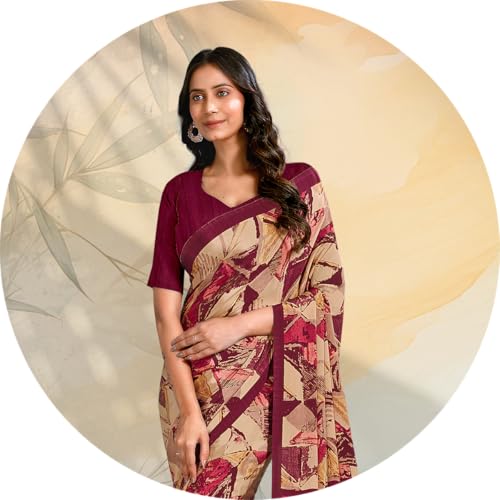 Image of Jaanvi fashion Women's Crepe Silk Saree with Unstitched Blouse Piece | Soft Lightweight Traditional Ethnic Wear Saree for Party, Wedding, Festival